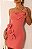 Vestido Curto Crepe Rosa Coral Flora - Imagem 2