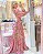 Vestido Longo Estampado Rosa Florir - Imagem 4