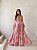Vestido Longo Estampado Rosa Florir - Imagem 1