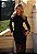 Vestido Midi Tubinho de Renda Preta Com Mangas Longas Elizabeth Preto - Imagem 3