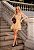Vestido Curto de Viscolinho Em Tom Cappuccino - Imagem 1