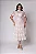 Vestido Midi Off White em Renda e Tule com Guipir Angel - Imagem 1