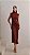 Vestido Midi Vice Versa Gaya Marrom - Imagem 1