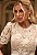 Vestido midi laise com botões pérola Bianca - Imagem 2