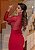 Vestido Midi Vermelho com Mangas Andressa - Imagem 2
