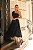 Vestido Preto Midi Godê com Cinto Aliança - Imagem 1