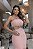 Vestido Midi Rosa de Crepe com Bordado Capucine - Imagem 4
