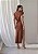Vestido Fenda Lateral Drapeada Marrom Julia Norremose - Imagem 5