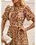 Vestido Midi de Renda Marrom Com Off-White Selene Marrom - Imagem 3