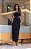 Vestido Midi em Crepe Preto Bordado Star - Imagem 10