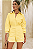 Shorts Linho Com Aviamento Amarelo - Imagem 1