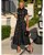 Vestido Midi Preto com Gola Ines - Imagem 1
