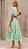 Vestido Midi Verde Renda Aquarela - Imagem 3