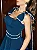 Vestido Curto Azul em Crepe Marine Pearl - Imagem 2