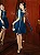 Vestido Curto Azul em Crepe Marine Pearl - Imagem 3