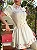 Vestido Curto Off-White Bordado Flor de Lis - Imagem 2