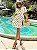 Vestido Curto Off-White com Poás Pretos em Crepe Dolce Poá - Imagem 2