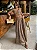 Conjunto Midi Caramelo em Laise Bordada Ocre - Imagem 1