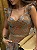 Conjunto Midi Caramelo em Laise Bordada Ocre - Imagem 2