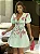 Vestido Curto Cru em Crepe com Estampa Floral Gardenia - Imagem 1