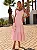 Vestido Midi Laço Jardim Rosa - Imagem 1