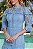 Vestido Midi em Renda com Guipir Azul Teodora - Imagem 2