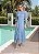 Vestido Midi em Renda com Guipir Azul Teodora - Imagem 1