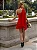 Vestido Curto de Crepe Vermelho Clarissa - Imagem 4