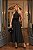 Vestido Midi Preto com Laço na cintura Charme - Imagem 1