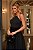 Vestido Midi Preto com Laço na cintura Charme - Imagem 2