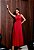 Vestido Longuete Costas Aberta Vermelho - Imagem 1