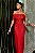 Vestido mídi ombro a ombro vermelho - Imagem 4