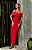 Vestido mídi ombro a ombro vermelho - Imagem 2