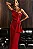 Vestido Midi Alfaiataria Tomara que caia Com Laço e Brilho vermelho - Imagem 2