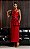 Vestido Midi Alfaiataria Tomara que caia Com Laço e Brilho vermelho - Imagem 1