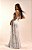 Vestido Longo Rendado Halter Prata - Imagem 2