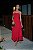 Vestido Midi Vermelho de Crepe Flora - Imagem 1