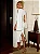 Vestido Midi Drapeado Muse Off-White - Imagem 3