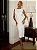 Vestido Midi Drapeado Muse Off-White - Imagem 1