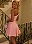 Vestido Rosa Curto com Aplicação de Flores Buquê - Imagem 3