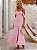 Vestido Midi Rosa em Crepe com Pedrarias Brenda - Imagem 1