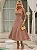 Vestido Midi Marrom em Crepe Maya - Imagem 1