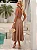 Vestido Midi Marrom em Crepe Maya - Imagem 3