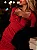 Vestido Midi Drapeado Vermelho Jaine - Imagem 2