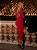 Vestido Midi Drapeado Vermelho Jaine - Imagem 3