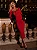 Vestido Midi Drapeado Vermelho Jaine - Imagem 1