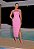 Vestido Midi Rosa Bordado Savam - Imagem 1