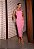 Vestido Midi Rosa Bordado Savam - Imagem 3