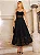 Vestido Midi em Renda Laise Preta com Modelagem Evasê Betina - Imagem 1