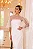 Vestido Longuete em Cetim Off White com Mantilha Bordada Catherine - Imagem 3